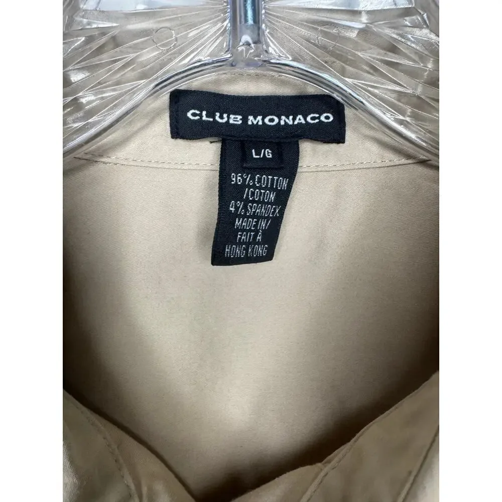 Club Monaco Tan Button-Up Shirt - Picture 2 of 4